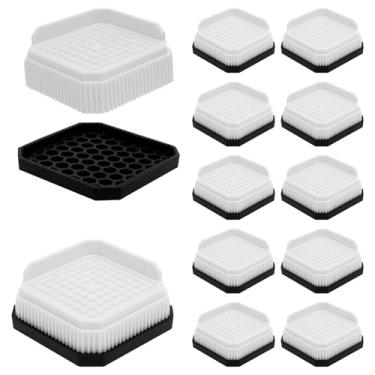 Imagem de 12 peças de elevação empilhável para cama, fácil de instalar, com design de meio compartimento para casa, quarto, sala de estar, escritório