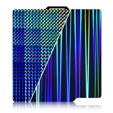 Imagem de Ideaformer Placa de construção H1H texturizada para Bambu Lab X1 X1C X1E P1P P1S A1, Rainbow Steak + Phantom H1H Spring Steel Plate Folha flexível 257x257mm para impressoras 3D Bambu Labs