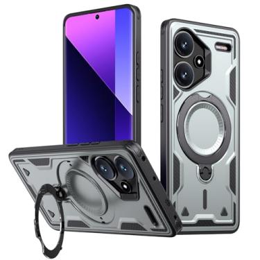 Imagem de SORAKA Capa para Xiaomi Redmi Note 13 Pro+ 5G com suporte,compatível com MagSafe,Capa Redmi Note 13 Pro+ com chapa de ferro Capa resistente que absorve choques Proteção contra quedas de nível militar