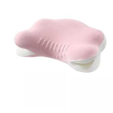 Imagem de Xiamenzcx Travesseiro ortopédico de espuma viscoelástica infantil, travesseiro de suporte de pescoço infantil, travesseiro de dormir macio para a pele, 2 a 8 anos (rosa)