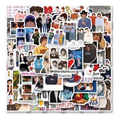 Imagem de 69 adesivos de vlogger de influenciador, adesivos fofos de vinil estético à prova d'água para garrafa de água, skate, laptop, telefone, diário, decalques de álbuns de recortes para crianças