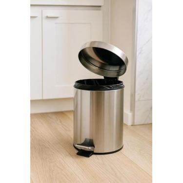 Imagem de Lixeira Inox Pedal 5 Litros com Balde Plástico - Art house
