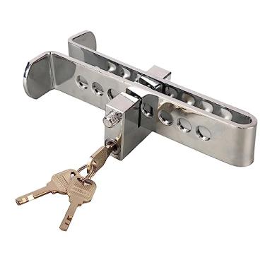 Imagem de Yosoo Health Gear Trava Embreagem do Freio Anti -roubo Trava de Segurança Espessada Trava de Segurança para Carros Ajuste Universal Com 8 Orifícios Projeto de Ocultação Material de Metal 7,5 X