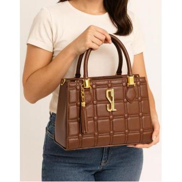 Imagem de Bolsa Feminina Lorena Frequência Média material ecológico Forrada Tira