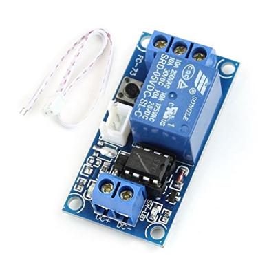 Imagem de HiLetgo Módulo de Relé 5V 1 Canal Autotravamento com Botão para Iniciar/Interromper, Montagem em PCB, Azul