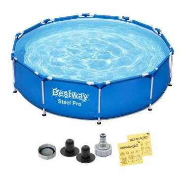 Imagem de Piscina estrutural 4.678 litros bestway circular steel pro 3,05mx76cm