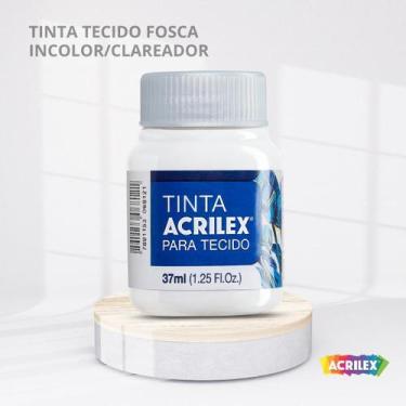 Imagem de Tinta para tecido fosca com 37ml incolor / clareador - ACRILEX