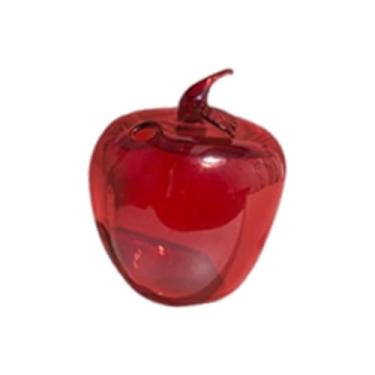 Imagem de MotiveTech Vaso de flores, decoração de vaso hidropônico para terrário, decorativo para frutas, difusor de vidro vazio para flores secas, Maçã 10x12cm