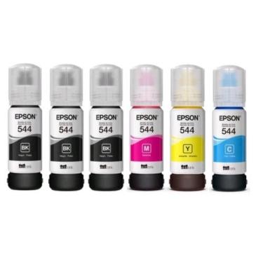 Imagem de KIT 6 REFIL TINTA (lacrada) ORIGINAL COMPATIVEL PARA T544 L3110 L3250 