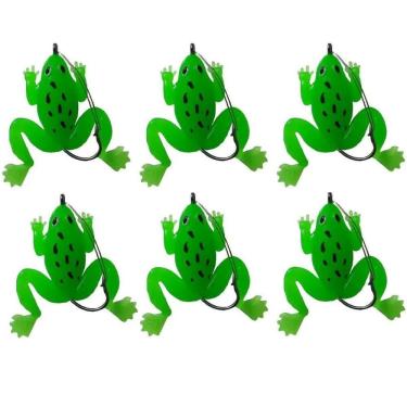 Imagem de Kit 6 Isca Para Traira Sapo Artificial Com Anzol Anti-Inrros