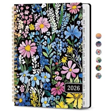 Imagem de Agenda 2026, agenda estética semanal e mensal para mulheres, janeiro de 2026 a dezembro de 2026, livro de calendário de capa dura com abas mensais, bolso interno, perfeito para escritório, casa