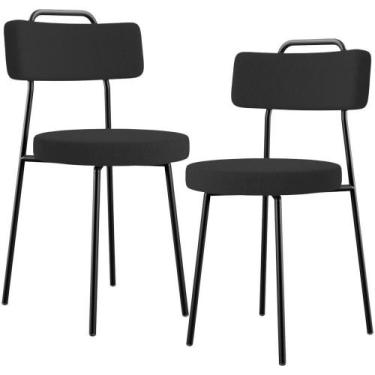 Imagem de Kit 02 Cadeiras Decorativas Estofada Para Sala De Jantar Barcelona L02