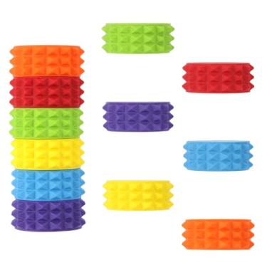 Imagem de 6un Bolas Magnéticas de Silicone Fidgets, 6 Cores Brinquedo Sensorial Magnético Gadgets de Textura Silenciosa para Diminuir a Inquietação e Acalmar