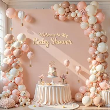 Imagem de Capa de arco de casamento nude, 1,8 m x 1,8 m, arco quadrado para chá de bebê, 2 lados, elastano, elástico para festa de aniversário, cerimônia, formatura, banquete, decoração