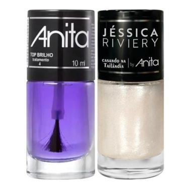 Imagem de Top Coat Casando Na Tailândia + Top Brilho 10ml Anita