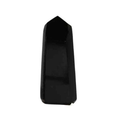 Imagem de Ponta de Obsidiana Negra Natural Lapidada - 03 Unidades de 4 a 5 cm - 