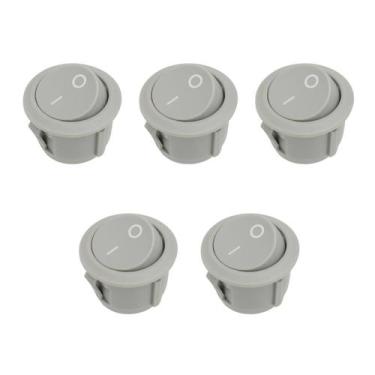 Imagem de Kit 05 Botão Interruptor Liga Desliga Redondo Várias Cores - Renna, Ci