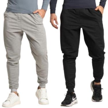 Imagem de KIT 2 Calça Jogger Moletom Flanelado Vekyo Roupa Para Inverno Moda Cas