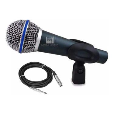 Imagem de Microfone Dinâmico De Metal Pro BTM-58A .Cabo 4.5M O.D:5MM - MXT, Pret