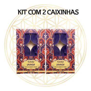 Imagem de KIT C/2 CX's Vela Aromática Para Rechaud Indiana Goloka, LAVANDA