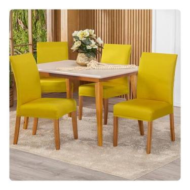 Imagem de Kit Capa Para Cadeira 04 Unidades Tecido Malha Gel - Lenharo Enxovais,