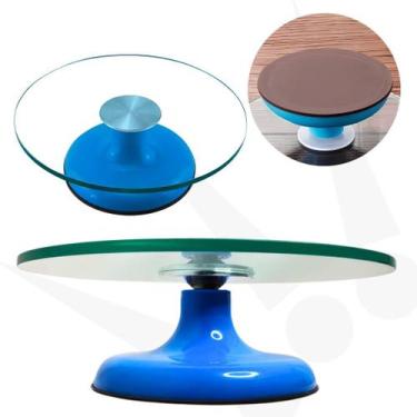 Imagem de Bailarina Giratória de Vidro Temperado 30cm para Bolo Confeitaria Anti