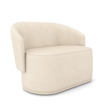 Imagem de Sofá 2 Lugares Namoradeira Orgânica para Sala Malu Sintético Bege M11 - D'Rossi