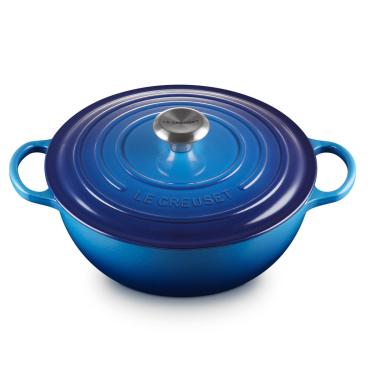Imagem de Panela Marmita Gourmet Signature 26 cm Azul Azure Blue Le Creuset