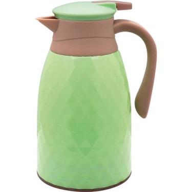 Imagem de KHENZE GARRAFA TÉRMICA 25x17x14cm 1L PLÁSTICO VERDE AMPOLA VIDRO - HOM