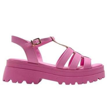 Imagem de Sandália Ramarim Papete Feminina Tratorada Grunge 2238503-Feminino