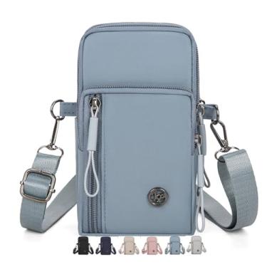 Imagem de Bolsas transversais pequenas para mulheres, mini bolsas de celular carteiras de pulso bolsa de ombro bolsa de braço bolsa de viagem para mulheres e homens, A - azul-claro, Medium, Bolsa transversal