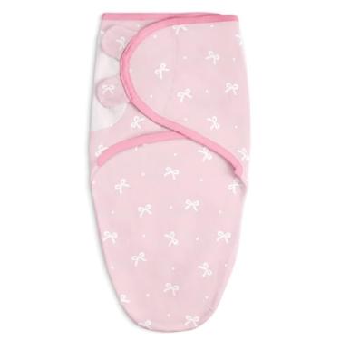 Imagem de Cobertor para bebê, 0 a 3 meses, saco de dormir de algodão com braço, cobertores vestíveis para meninas recém-nascidas (laço, pacote com 1)