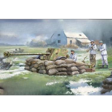 Imagem de Kit de montagem de plástico BT-051 escala 1/35 alemão 7,5 cm Pak 40 arma antitanque com inverno A Grtillery Grew Model Kit Border Model