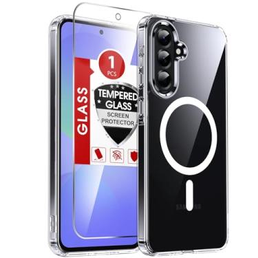 Imagem de LeYi Capa de telefone para Galaxy A36-5G: Capa compatível com Samsung A36 5G [Mag-Safe Fit] com protetor de tela, película fosca translúcida de toque suave e proteção de nível militar Funda para A 36