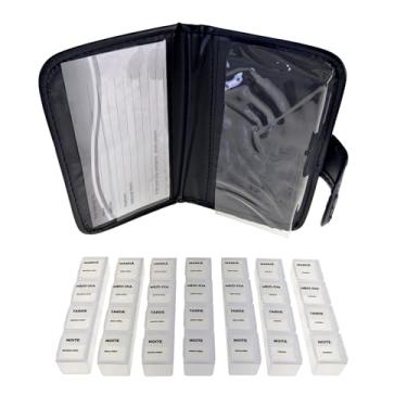 Imagem de Porta Comprimidos Organizador Remédios Semanal Estojo 4 Doses Diárias 28 Dias (1)