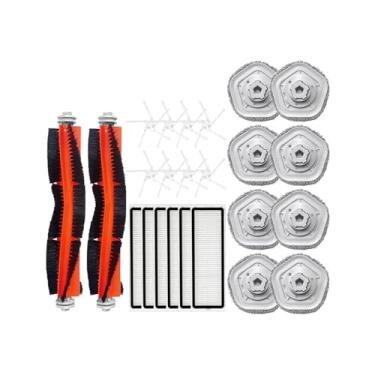 Imagem de Compatible With Dreame Bot W10 / W10 PRO Accessories Robot Vacuum Cleaner HEPA Filter Main Side Brush Mop Cloth Pad Replacement Parts(24PCS)