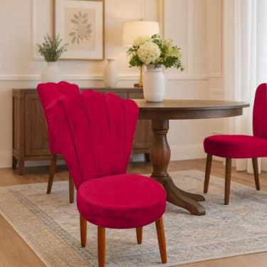 Imagem de Kit Duas Cadeira Com Encosto em Leque Anna - Beatriz  Decor, VERMELHO