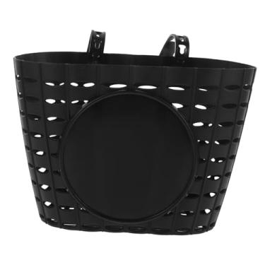 Imagem de Cesta de Bicicleta Garneck Infantil de Plástico Frontal, Cesta Removível Fácil de Instalar, Cesta de Liberação Rápida para Crianças Bicicleta Preto Tamanho G