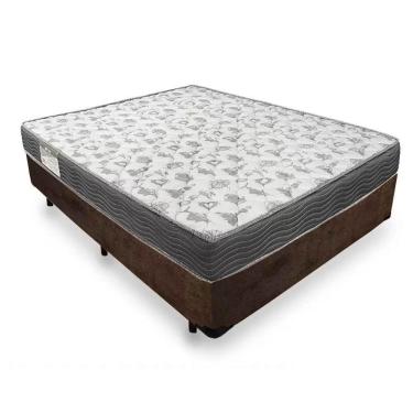 Imagem de Cama Box Casal Suede + Colchão De Espuma D33 - Sereneprime - 138cm Cor:marrom