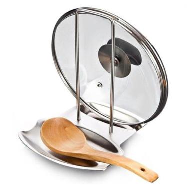 Imagem de Apoio De Talheres E Tampa De Panela Inox Cozinha Suporte - Neoimp
