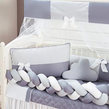 Imagem de Kit 11 peças Berço Americano Trançado Doce Bebe Protetor Quarto Bebe L
