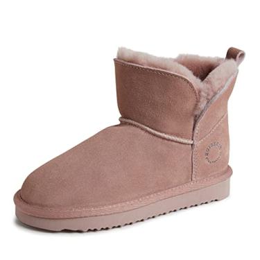 Imagem de Fireside by Dearfoams Bota dobrável unissex infantil Bunbury Shearling, Rosa empoeirado, 2 Big Kid