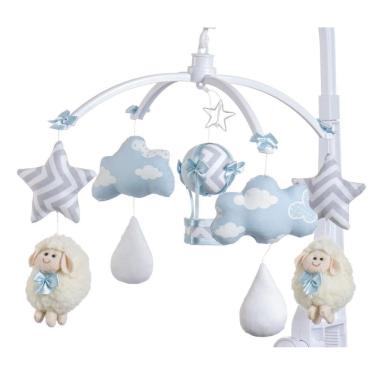 Imagem de Móbile para berço musical e giratório Ovelhinha Azul