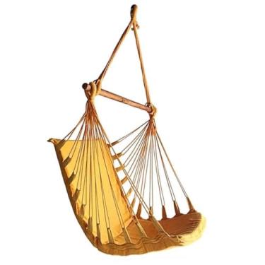 Imagem de Rede Cadeira De Teto Suspensa Reforçada Descanso e Balanço(AMARELO-CADEIRA)