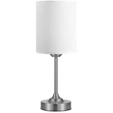 Imagem de Candeeiro de mesa com cabo de controle de toque, lâmpada recarregável USB-C com regulação contínua, lâmpada de cabeceira operada por bateria de 4000 mAh para quarto, sala de estar, luz noturna e