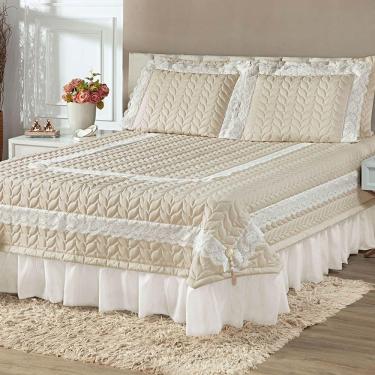 Imagem de Colcha Esplendida Em Micropercal 200 Fios Queen 05 Peças - Palha