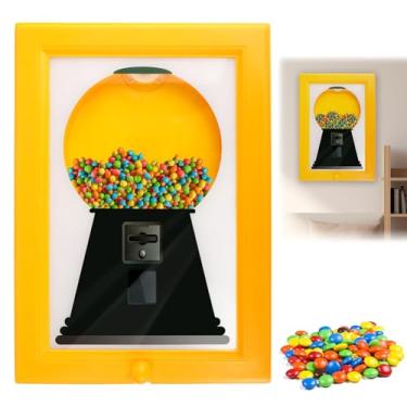 Imagem de Porta-retrato dispensador de doces, dispensador de moldura de doces de parede criativo, mini máquina de chiclete, doces de distribuição rápida e petiscos para cães e gatos, adequado para presentes de