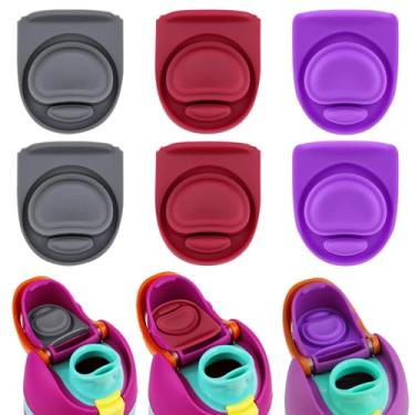 Imagem de 6 peças de rolha de substituição de vedação de borracha compatível com Owala Freesip 680.4 g 947.2 g, tampa superior de garrafa de água, tampa de boca, inserção de bico de vedação, acessórios de peças