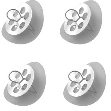 Imagem de Coador de chá redondo de 4 peças, boca interna, 3,9 cm de diâmetro, aço inoxidável, fácil de instalar e usar