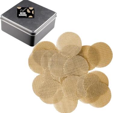 Imagem de Pacote de 500 filtros de tubo de aço inoxidável de 20 mm - bloqueia cinzas e resíduos e permite fluxo de ar | Acessórios duráveis para cachimbo de tabaco (dourado)